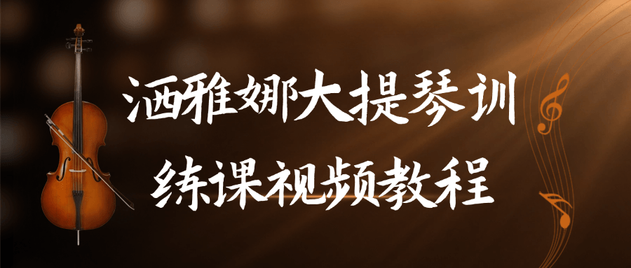 洒雅娜大提琴训练课视频教程-副业宝典