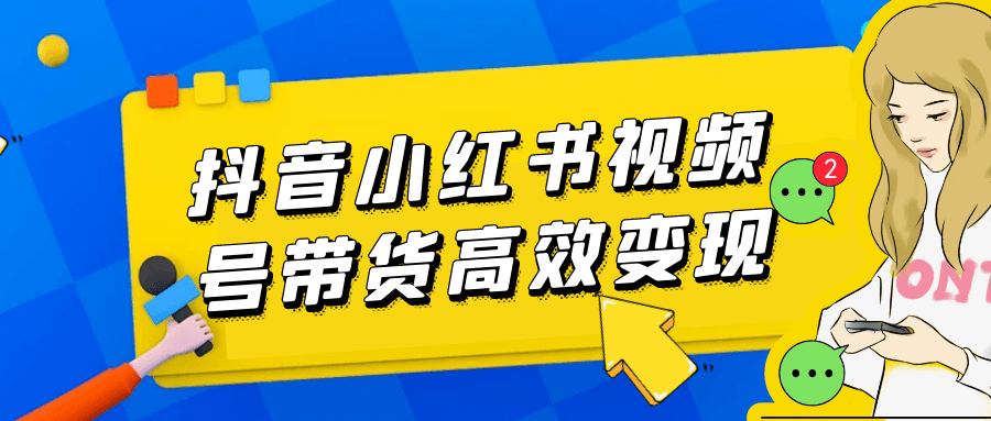 抖音小红书视频号带货高效变现-副业宝典