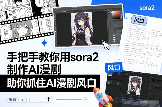 手把手教你用sora2制作AI漫剧，助你抓住AI漫剧风口-副业宝典