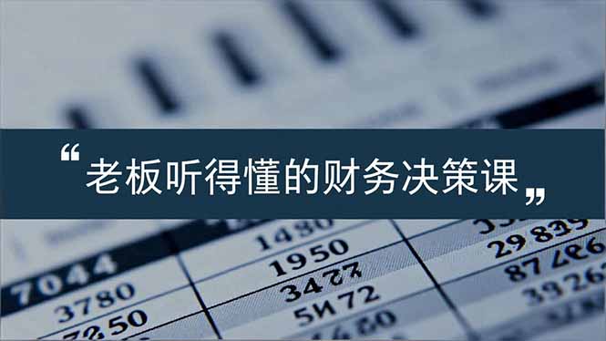 老板能听得懂的财务决策课，报表解读、数据洞察、风险识别，用财务驱动业务增长-副业宝典