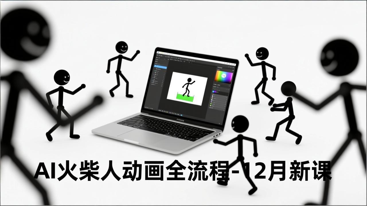 AI火柴人动画全流程-12月新课，文案生成、声音克隆、视频剪辑，零基础快速产出动画-副业宝典