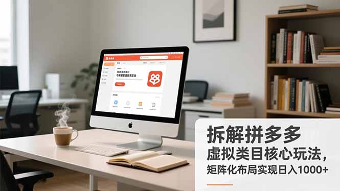 拆解拼多多虚拟类目核心玩法，矩阵化布局实现日入1000+-副业宝典