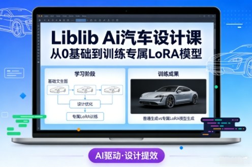 Liblib Ai汽车设计课，从0基础文生图，到教你训练专属设计和风格LoRA模型-副业宝典