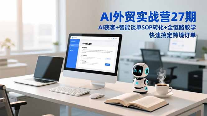 AI外贸实战营27期，AI获客+智能谈单+SOP转化+全链路教学，快速搞定跨境订单-副业宝典
