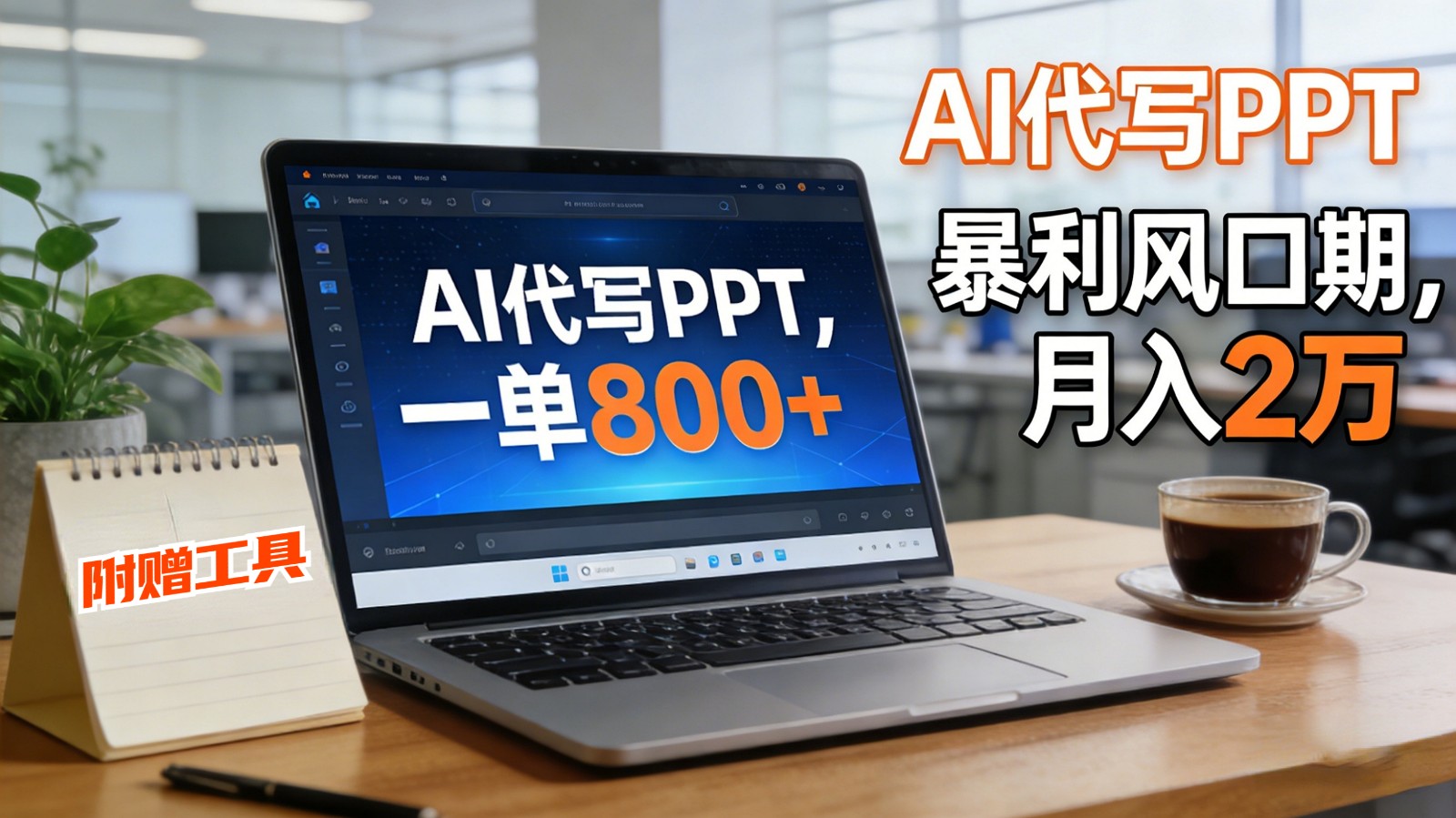 AI 代写做 PPT！一单狂赚 800+，风口期月入 2 万(工具 + 提示词直接送)-副业宝典