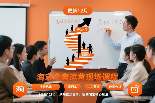 淘宝全套运营现场课程(更新12月)，从基础到高阶，拆解淘宝核心玩法-副业宝典