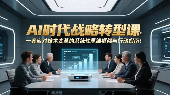 AI时代战略转型课：一套应对技术变革的系统性思维框架与行动指南！-副业宝典