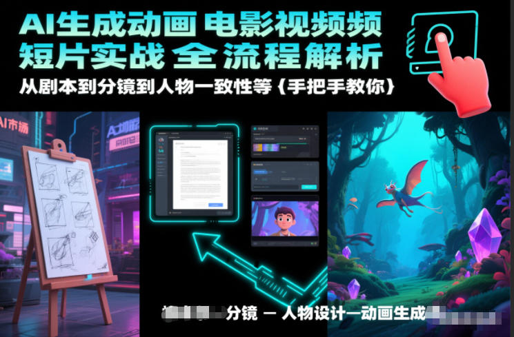 AI生成动画电影视频短片实战全流程解析，从剧本到分镜到人物一致性等手把手教你-副业宝典