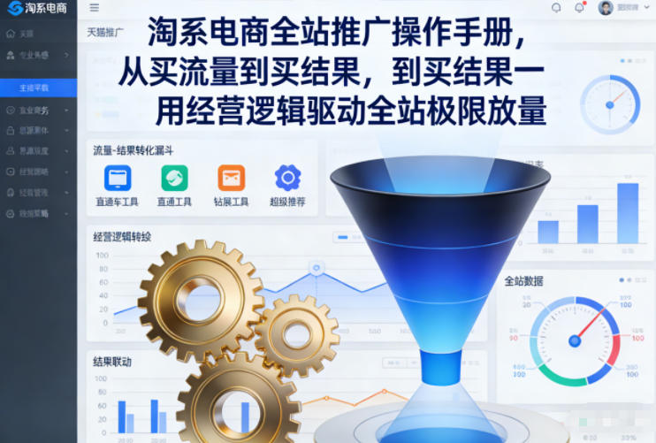 淘系电商全站推广操作手册，从买流量到买结果一用经营逻辑驱动全站极限放量-副业宝典