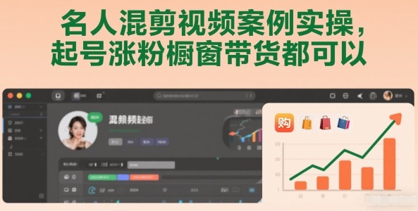 名人混剪视频案例实操，起号涨粉橱窗带货都可以-副业宝典