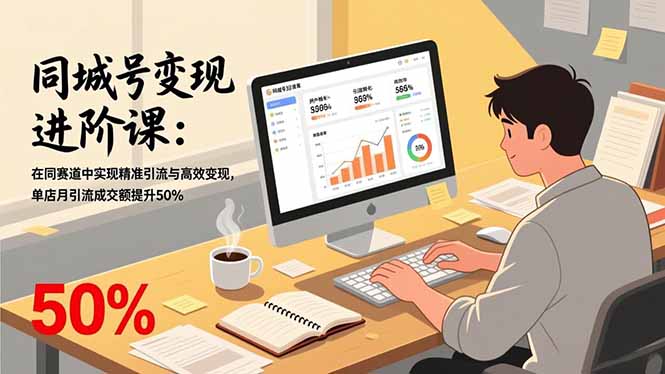 同城号变现进阶课：在同城赛道中实现精准引流与高效变现，单店月引流成交额提升50%-副业宝典