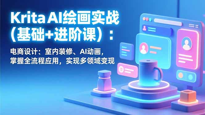 Krita AI绘画实战(基础+进阶课-副业宝典