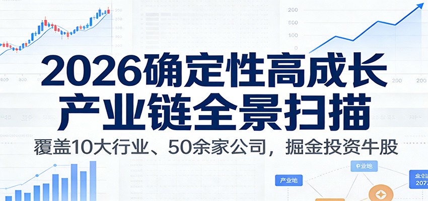 付费文章：2026确定性高成长产业链全景扫描：覆盖10大行业、50余家公司，掘金投资牛股-副业宝典