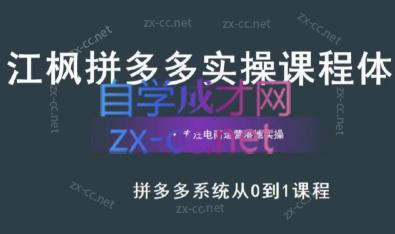 江枫老师·拼多多实操课程-副业宝典