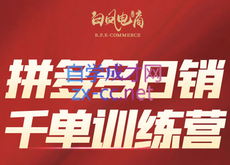 白凤电商·拼多多日销千单训练营(更新6月)-副业宝典