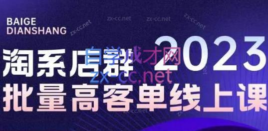 白戈电商·23年淘系批量高客单+24年全域电商矩阵-副业宝典