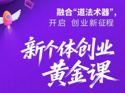 新个体创业黄金课：道法术器四维抢占2025红利-副业宝典