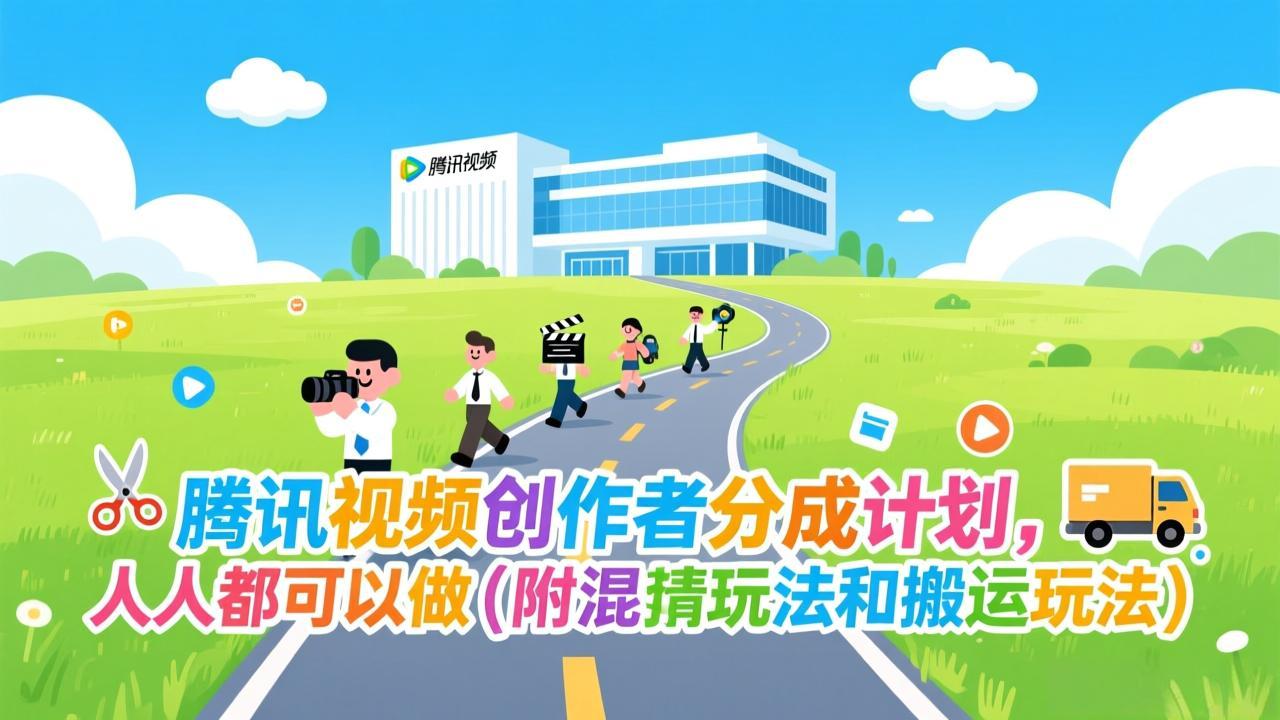 腾讯视频创作者分成计划，人人都可以做(附混剪玩法和搬运玩法-副业宝典