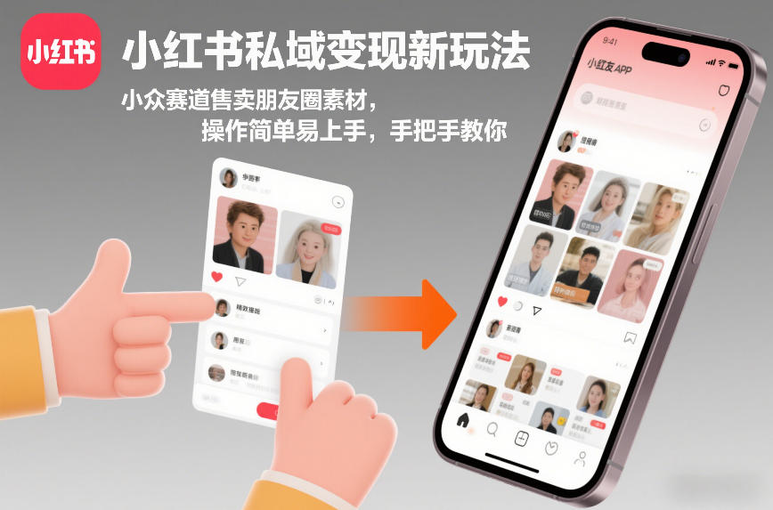 小红书私域变现新玩法，小众赛道售卖朋友圈素材，操作简单易上手，手把手教你-副业宝典