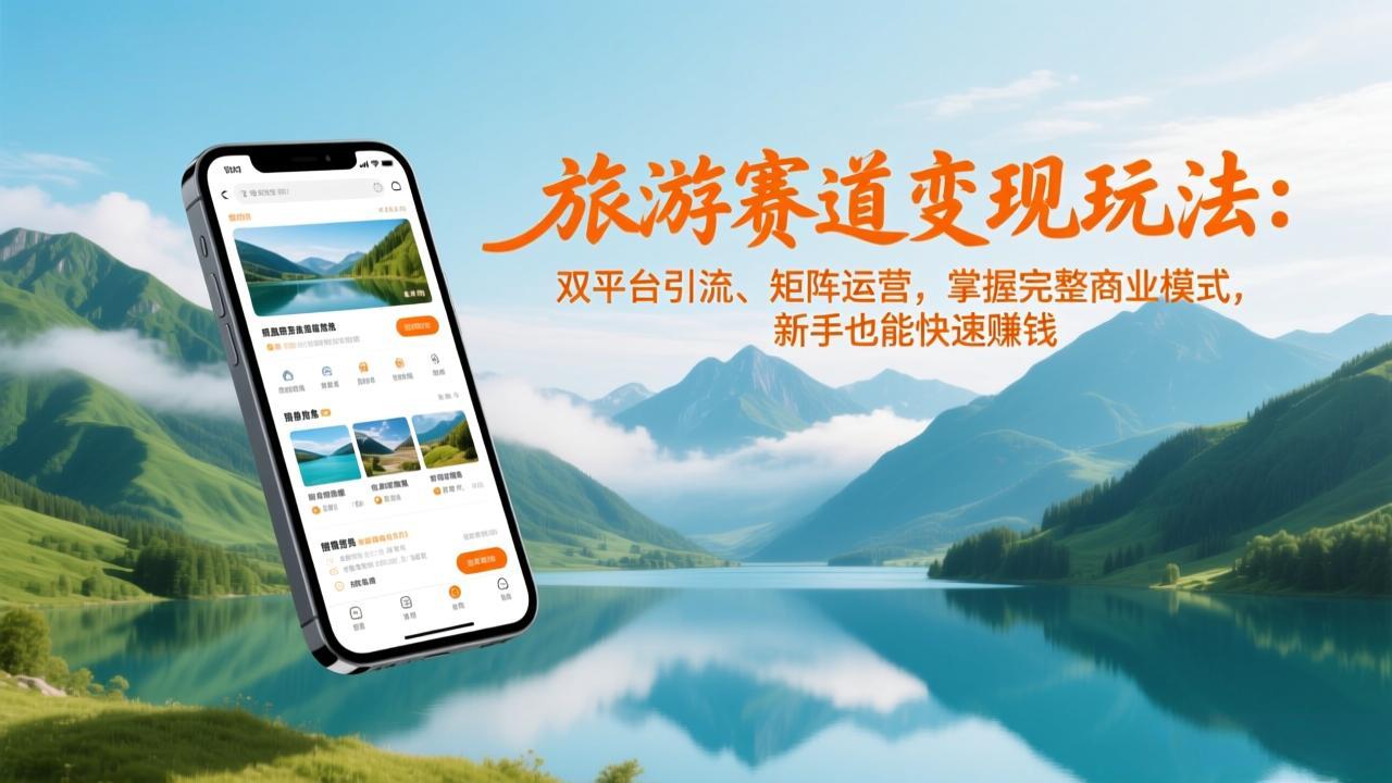 旅游赛道变现玩法：双平台引流、矩阵运营，掌握完整商业模式，新手也能快速赚钱-副业宝典
