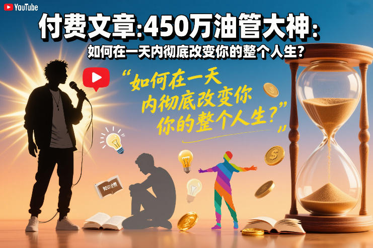 付费文章：450万油管大神：如何在一天内彻底改变你的整个人生？-副业宝典