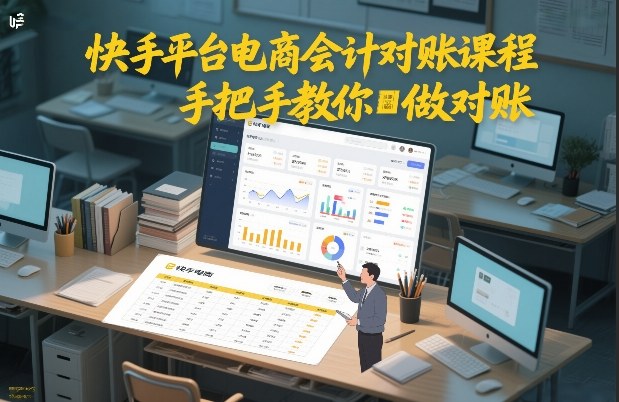 快手平台电商会计对账课程，手把手教你做对账-副业宝典