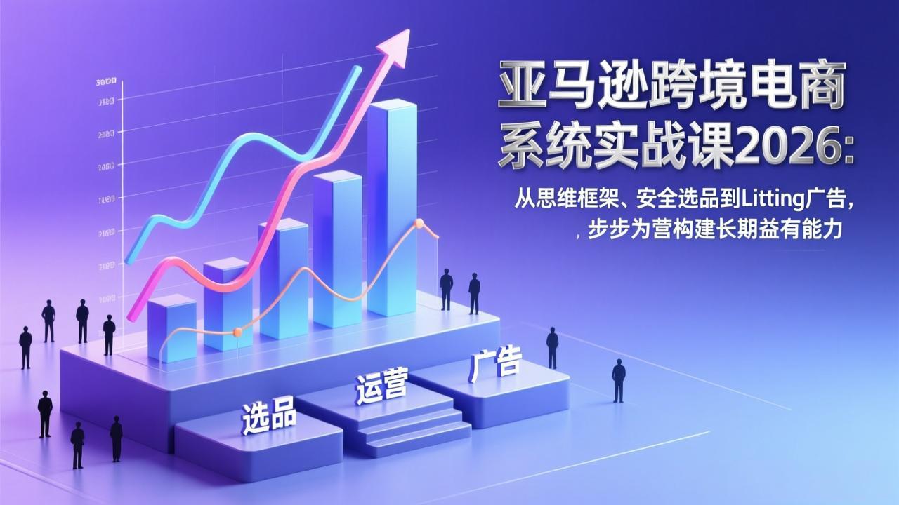 亚马逊跨境电商系统实战课2026：从思维框架、安全选品到Listing广告，步步为营构建长期盈利能力-副业宝典