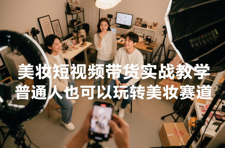 美妆短视频带货实战教学，普通人也可以玩转美妆赛道-副业宝典