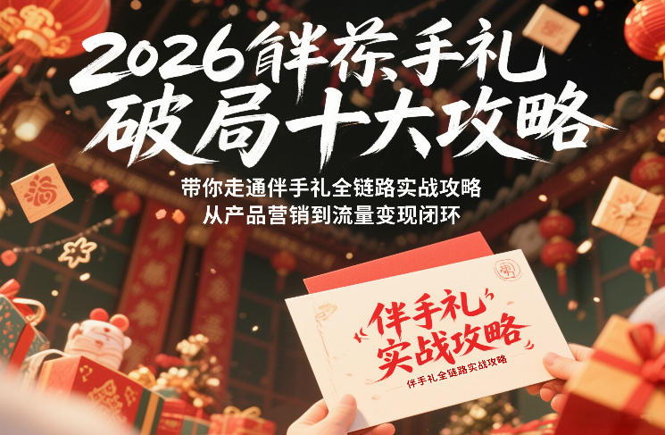2026伴手礼破局十大攻略，带你走通伴手礼全链路实战攻略，从产品营销到流量变现闭环-副业宝典