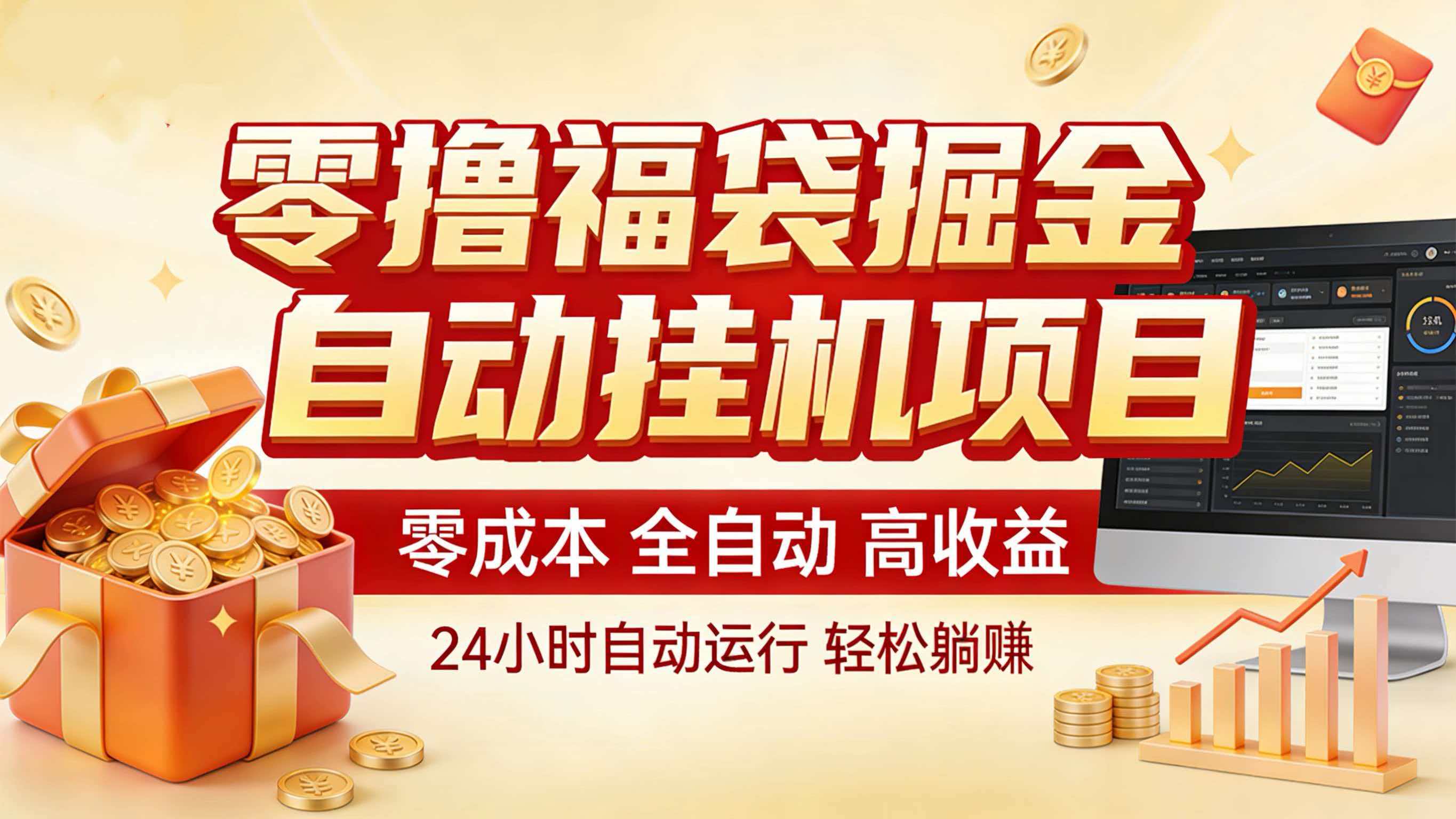 零撸福袋掘金！全自动挂机躺赚，新手也能上手-副业宝典