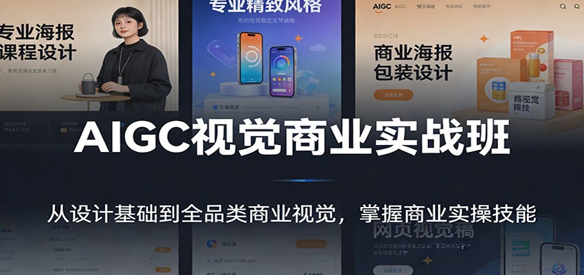 AIGC视觉商业实战班：从设计基础到全品类商业视觉，掌握商业实操技能-副业宝典