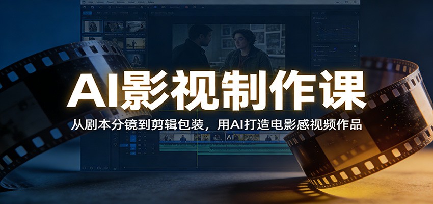 AI影视制作课：从剧本分镜到剪辑包装，用AI打造电影感视频作品-副业宝典