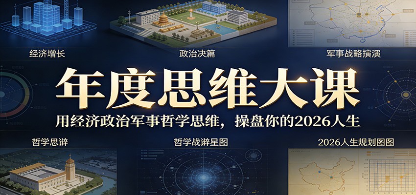 年度思维大课，用经济政治军事哲学思维，操盘你的2026人生-副业宝典