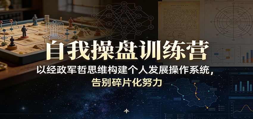 自我操盘训练营：以经政军哲思维构建个人发展操作系统，告别碎片化努力-副业宝典