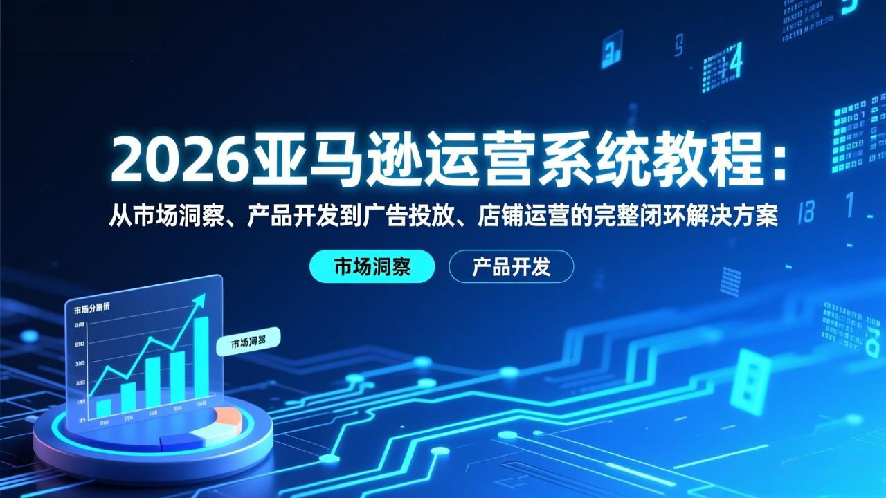 2026亚马逊运营系统教程：从市场洞察、产品开发到广告投放、店铺运营的完整闭环解决方案-副业宝典