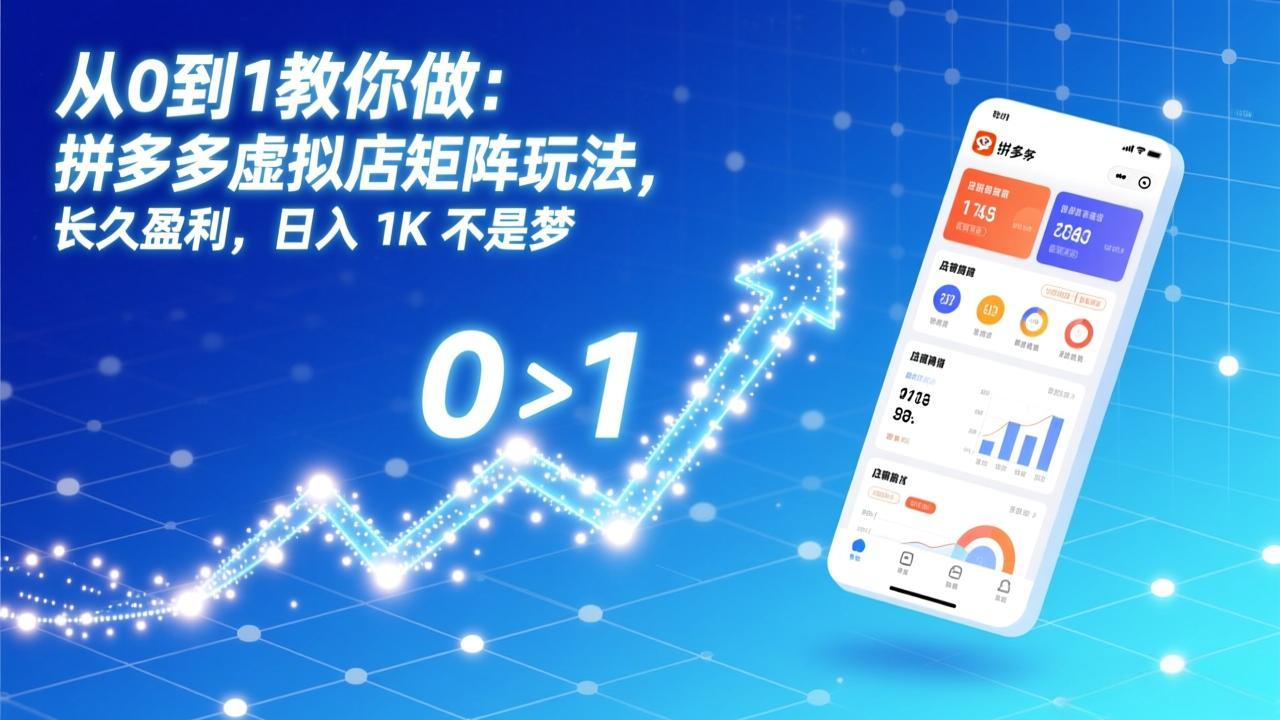 从0到1教你做：拼多多虚拟店矩阵玩法，长久盈利，日入 1K 不是梦-副业宝典