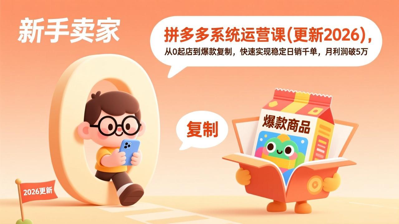 拼多多系统运营课(更新2026-副业宝典