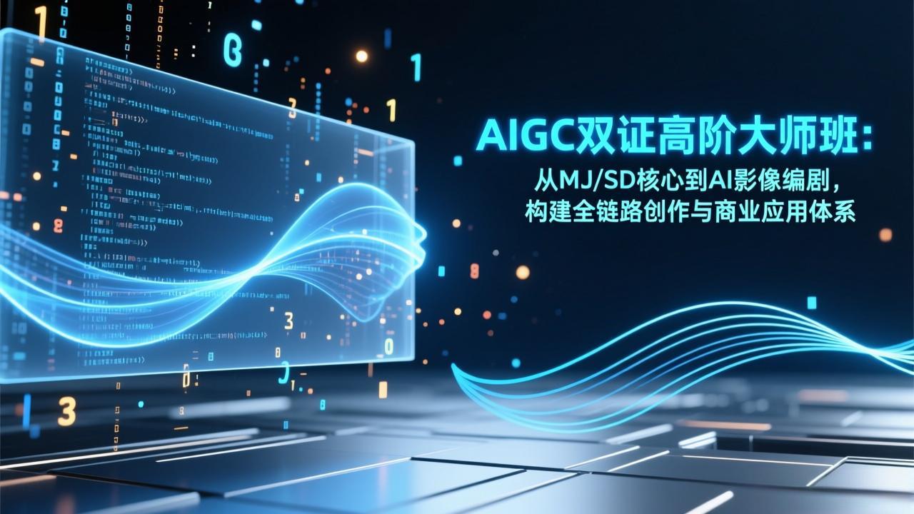 AIGC双证高阶大师班：从MJ/SD核心到AI影像编剧，构建全链路创作与商业应用体系-副业宝典