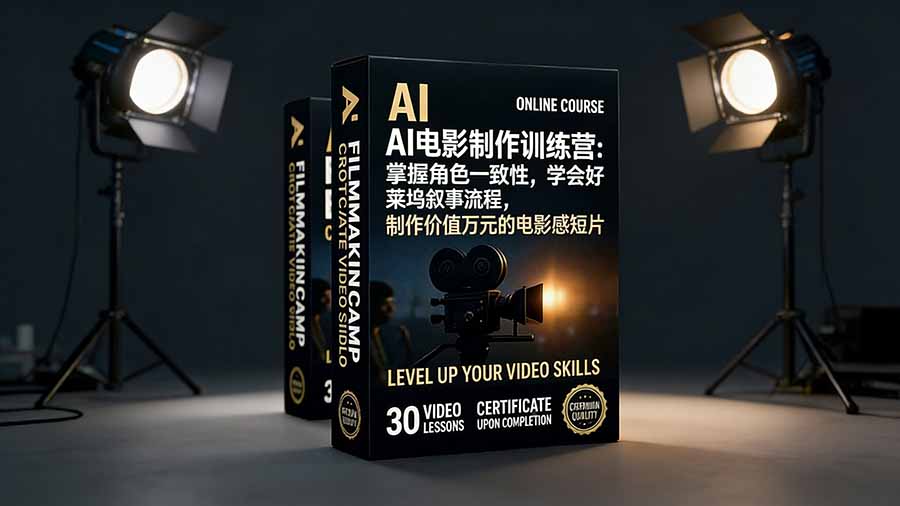 AI电影制作训练营：掌握角色一致性，学会好莱坞叙事流程，制作价值万元的电影感短片-副业宝典