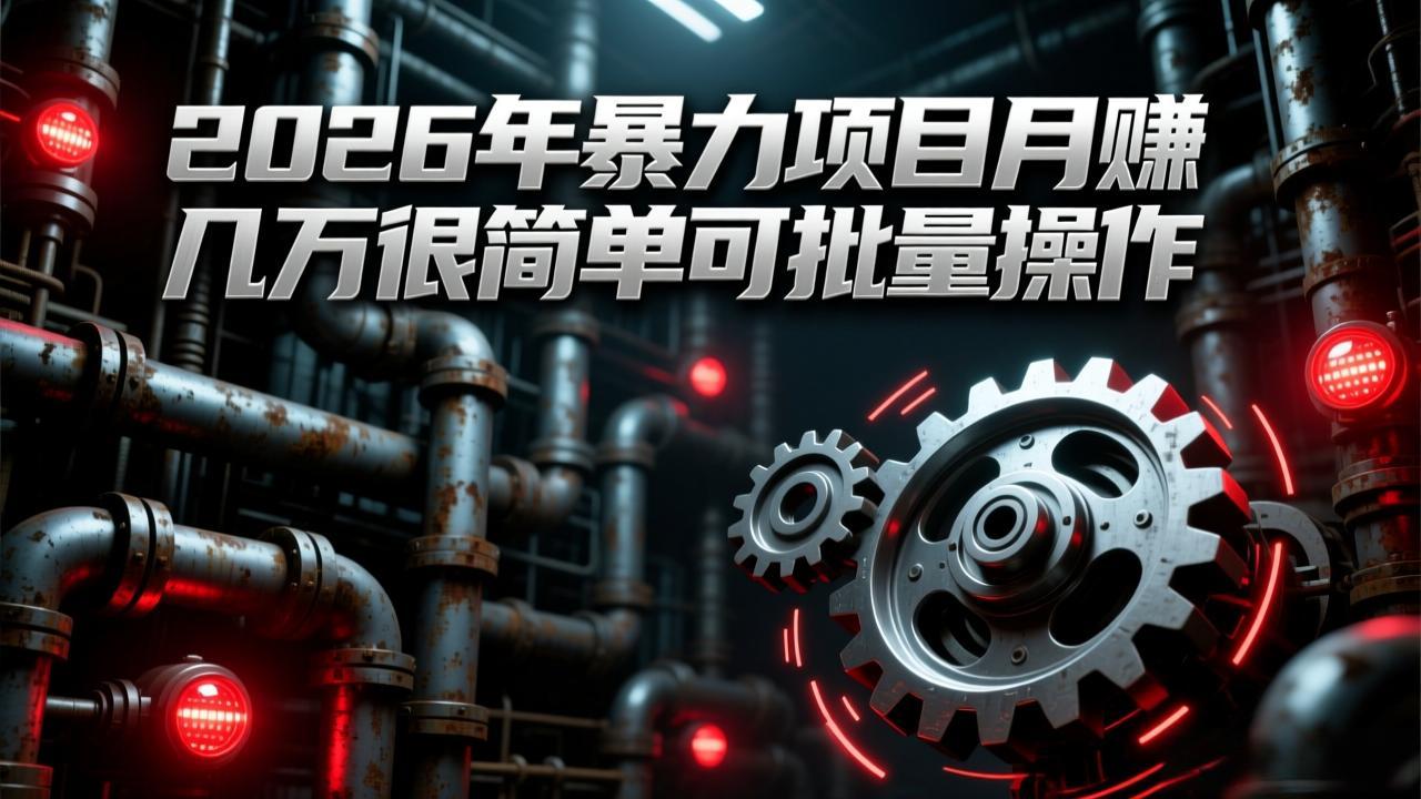 2026年暴力项目月赚几万很简单可批量操作，成本低，利润大-副业宝典