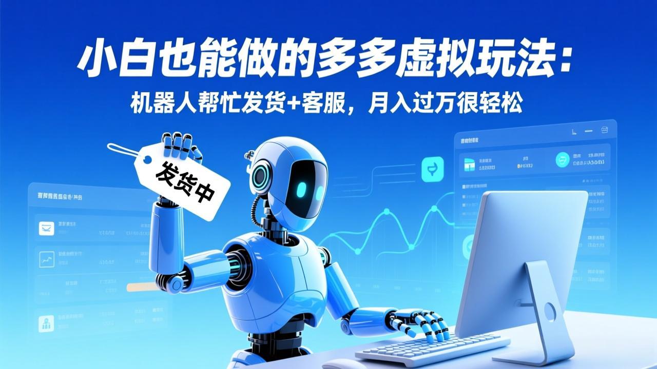 小白也能做的多多虚拟玩法：机器人帮忙发货+客服，月入过万很轻松-副业宝典