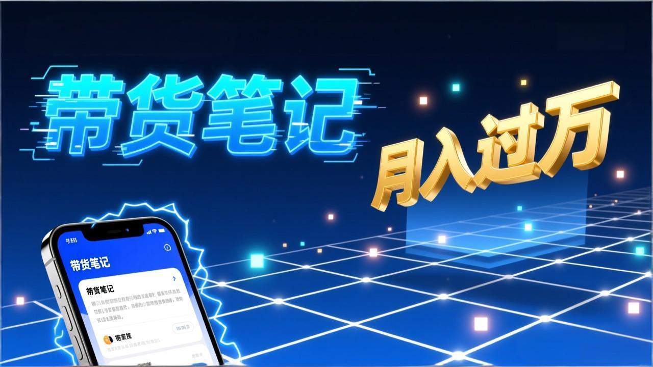 小红书爆款笔记带货实战：拆解封面标题正文全要素，手把手教你单篇笔记带货月入过万-副业宝典