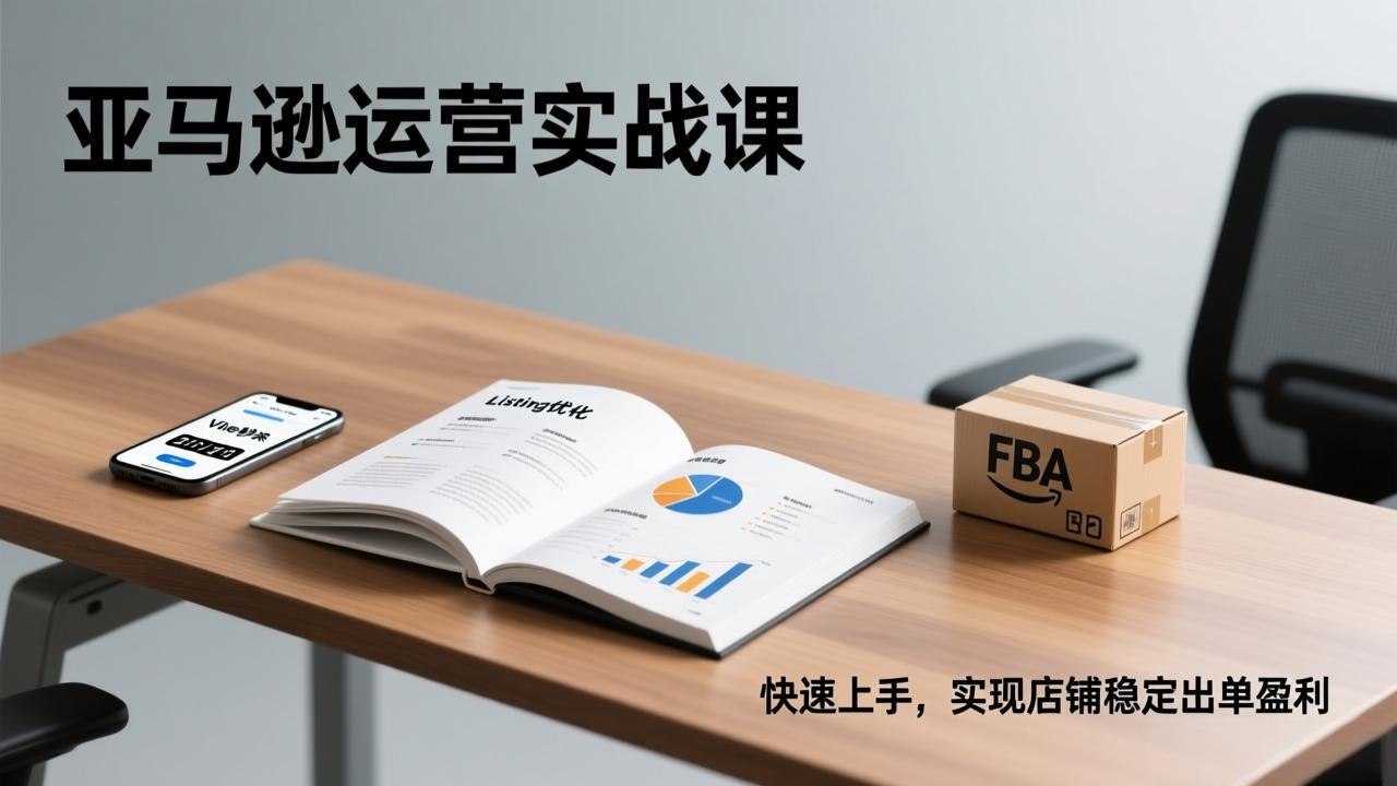 亚马逊运营实战课，Listing优化、Vine秒杀、FBA发货，快速上手，实现店铺稳定出单盈利-副业宝典