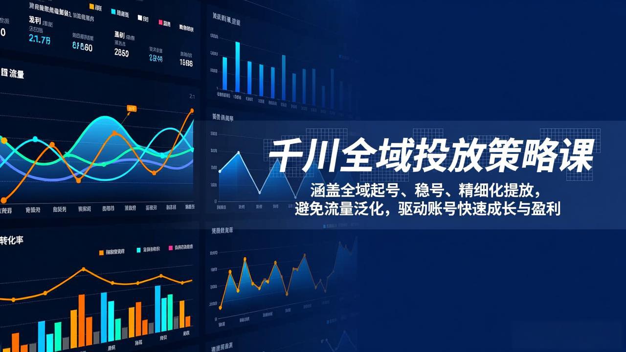 千川全域投放策略课：涵盖全域起号、稳号、精细化投放，避免流量泛化，驱动账号快速成长与盈利-副业宝典