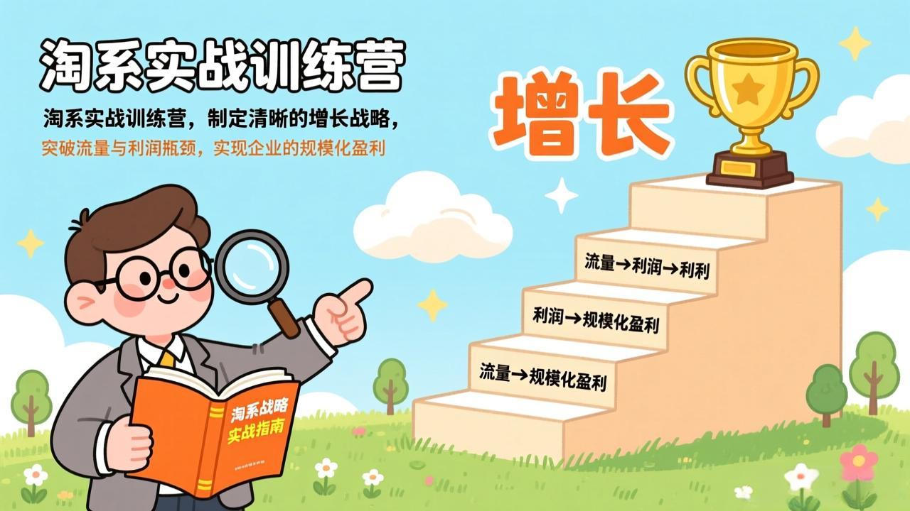 淘系实战训练营，制定清晰的增长战略，突破流量与利润瓶颈，实现企业的规模化盈利-副业宝典