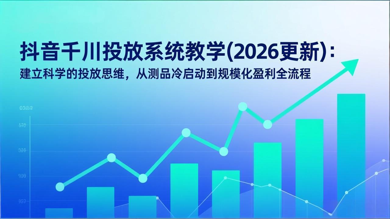 抖音千川投放系统教学(2026更新-副业宝典