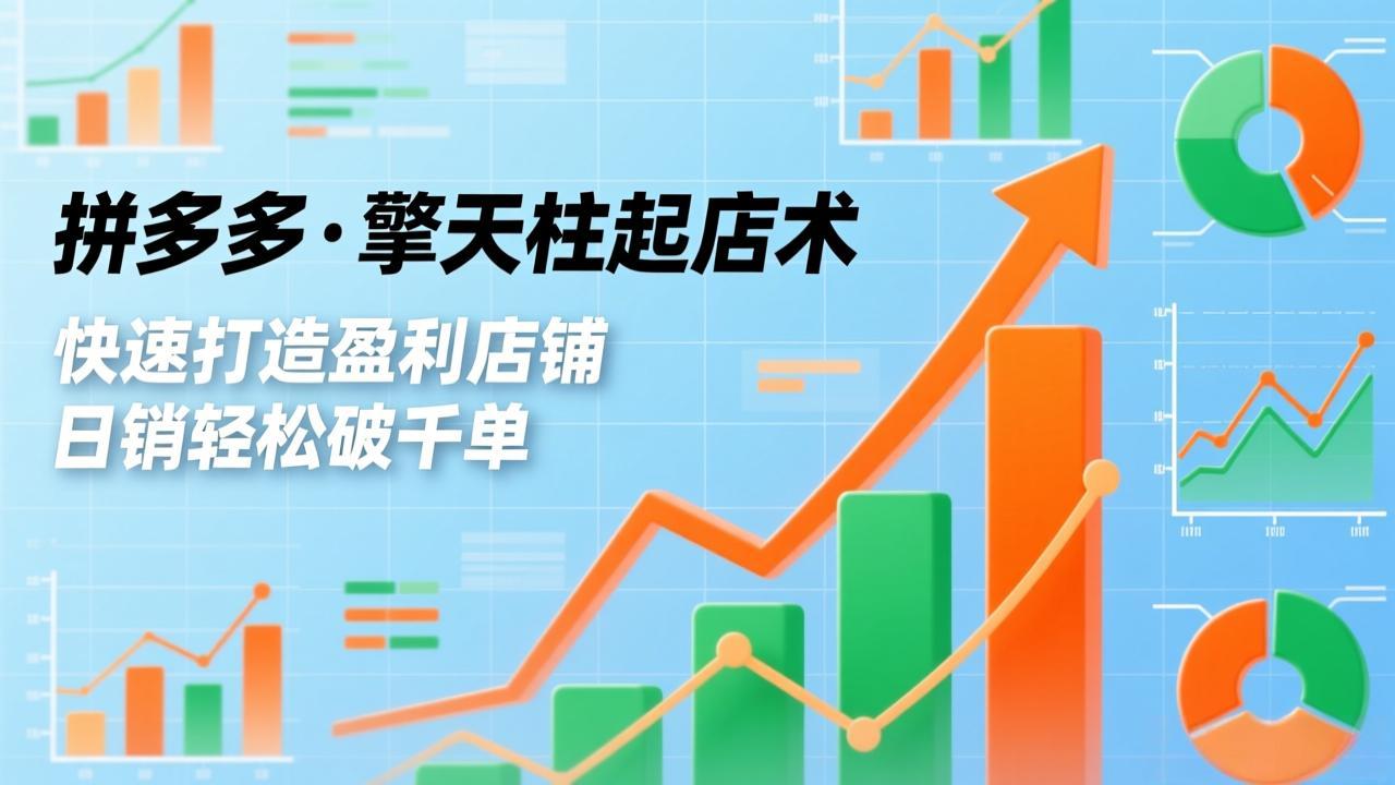 拼多多·擎天柱起店术，爆流布局、利润起飞、不断流，快速打造盈利店铺，日销破千单(更新-副业宝典