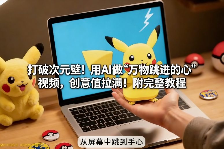 打破次元壁！用AI做【万物跳进手心】视频，创意值拉满！附完整教程-副业宝典