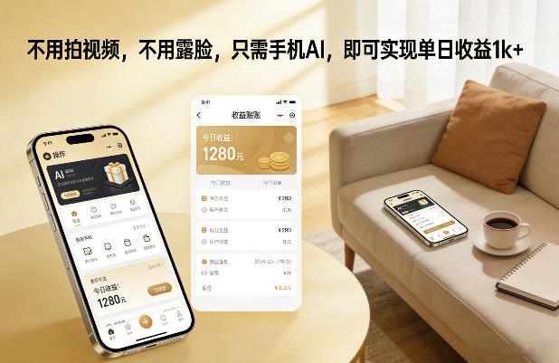 不用拍视频，不用露脸，只需手机AI，即可实现单日收益1k+【揭秘】-副业宝典