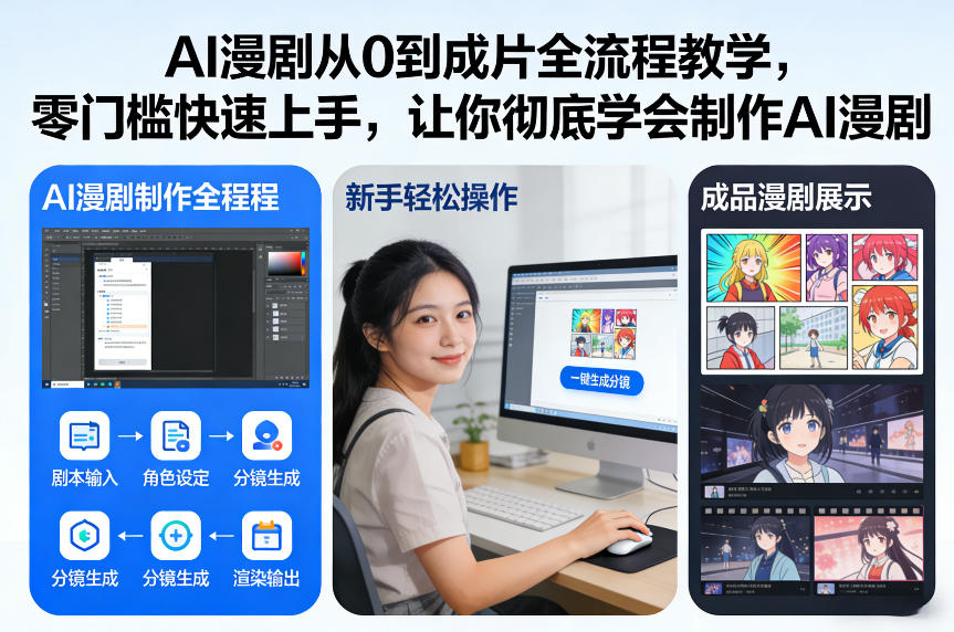 AI漫剧从0到成片全流程教学，零门槛快速上手，让你彻底学会制作AI漫剧【保姆级教程】-副业宝典